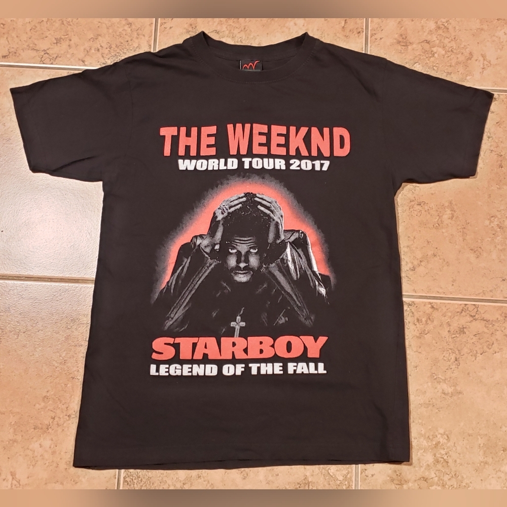 The Weeknd Starboy 2017 Tour T Shirt (S) 2 Sided. Almost New